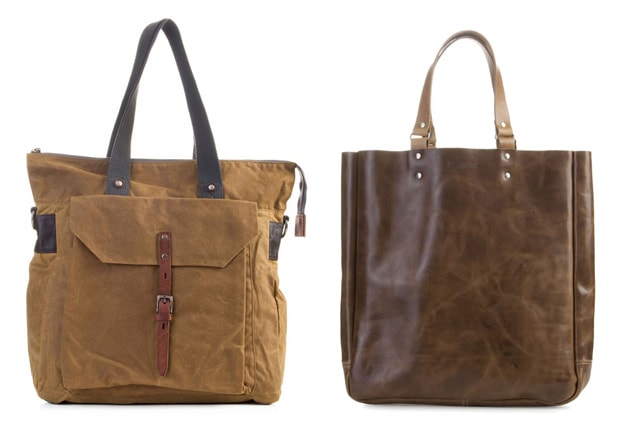 Ally Capellino Leather & Waxed Cotton Tote Bags