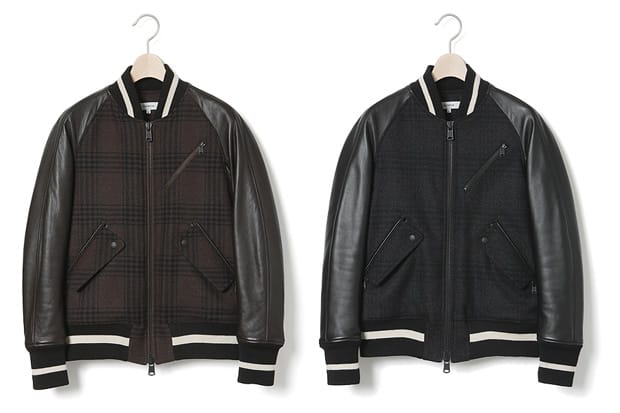 nonnative Leather Wool Student Jacket