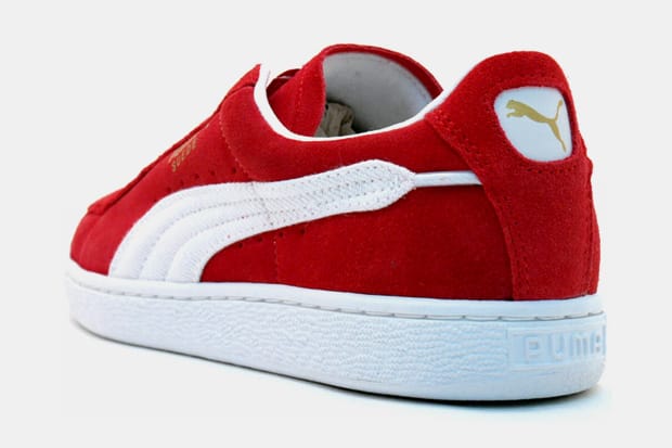 suede pumas with fat laces