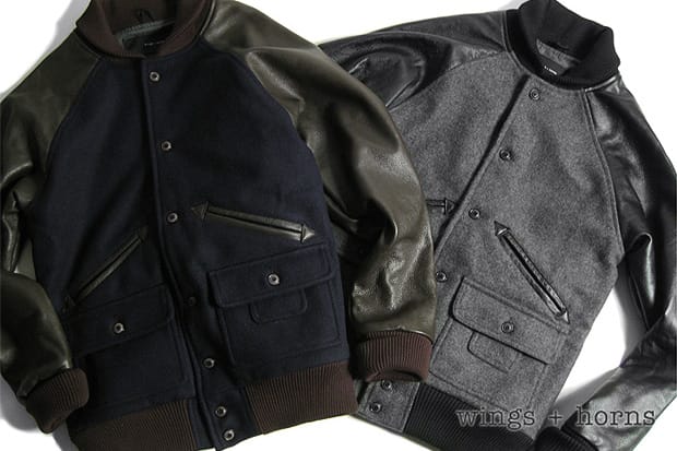 Wings + Horns Melton Wool Award Varsity Jacket