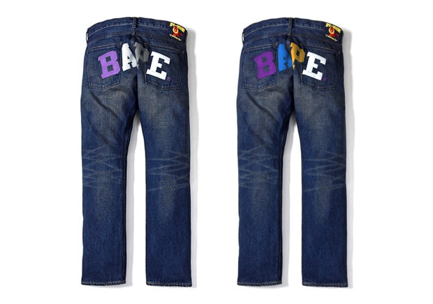 A Bathing Ape LA & NYC Color Print Denim