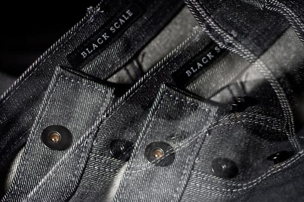 Black Scale Charcoal Denim