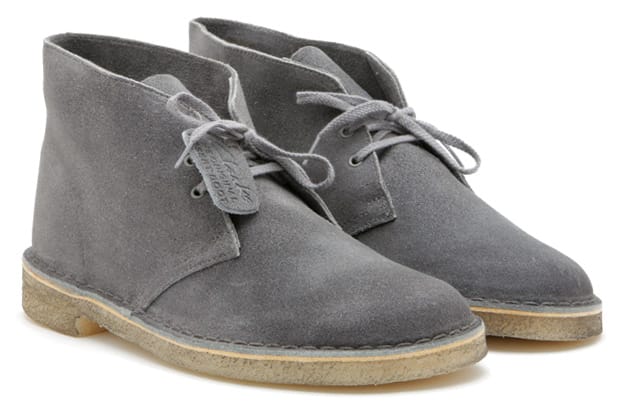 clarks gray suede boots