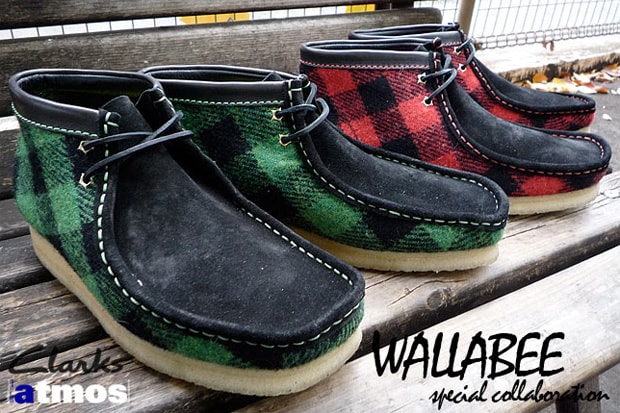 atmos x Clarks Buffalo Plaid Wallabee Pack