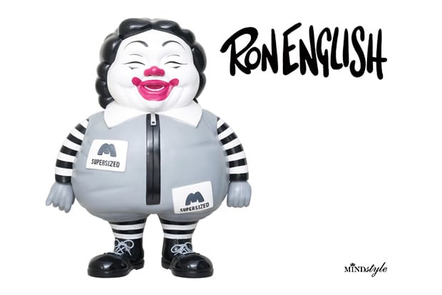 Ron English x MINDstyle McSupersized Me 3 Ft Monochrome Figure