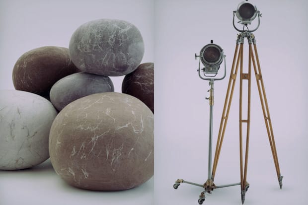 Ronel Jordaan Rock Cushions and Vintage Lamps