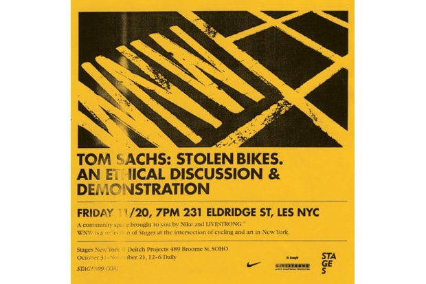 Tom Sachs: Stolen Bikes. An Ethical Discussion & Demonstration