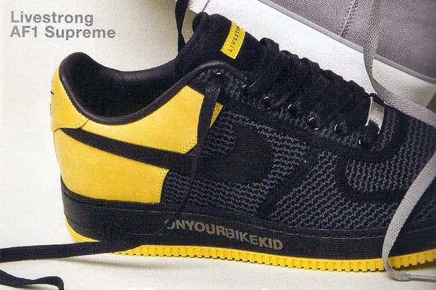 Undefeated x LIVESTRONG x Nike Air Force 1 Low Supreme Preview