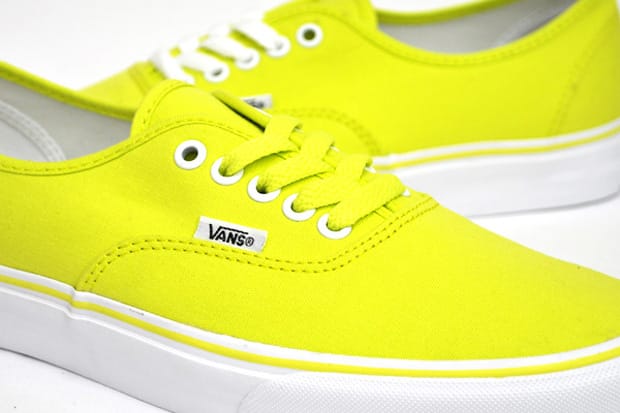 vans authentic yellow neon