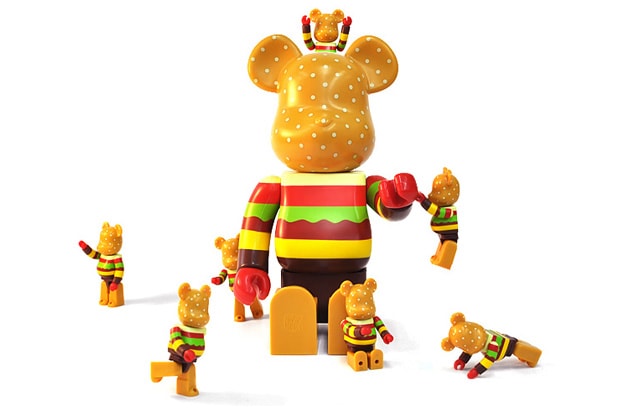 GETTRY x MEDICOM TOY BEARBRICK "Burger" 100% / 400%