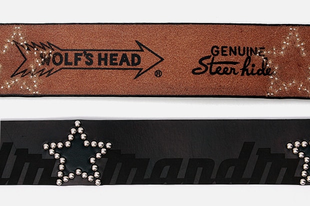 Numney Men's Wolf Head Leather Belt