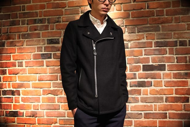nano universe x Schott Wool Coat