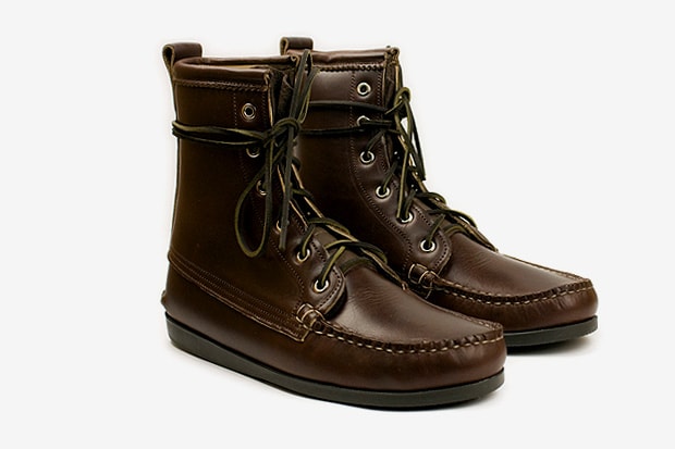 Quoddy Brown Leather Deck Boots