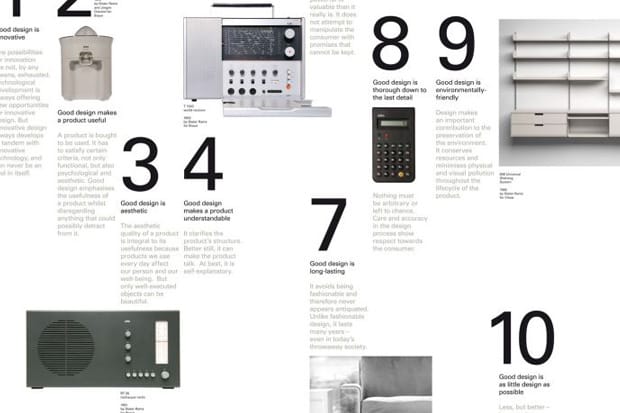 Vitsoe x Dieter Rams "10 Principles For Good Design" Poster