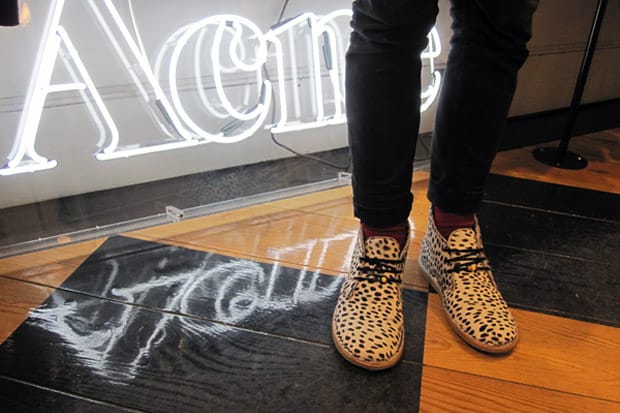 Acne Animal Print Desert High Boot