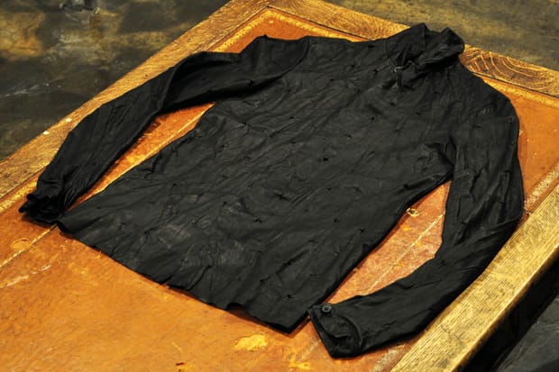 M.A+ Cross Cut Leather Shirt