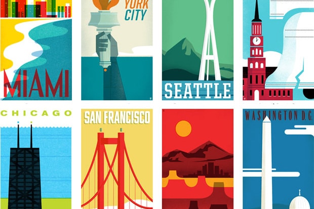 THE HEADS of STATE "From Sea to Shining Sea" Travel Poster Series