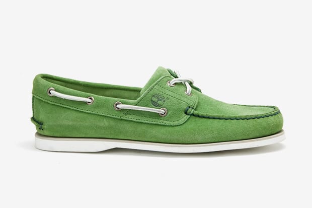 timberland boat shoes green