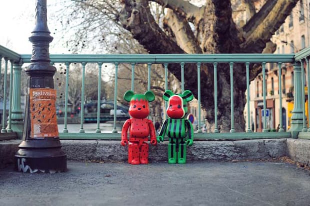 Levi's x CLOT x MEDICOM TOY 1000% Bearbrick Watermelon & Strawberry Set