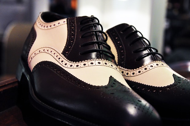 Loake Sloane Brogue Dark Brown/Cream