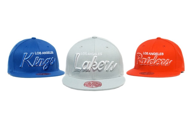 Los Angeles Script Fitteds by Mitchell & Ness