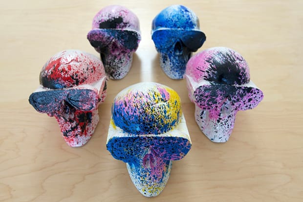 Arkitip's Gypsum Skull Sculpture by Michael Leon 