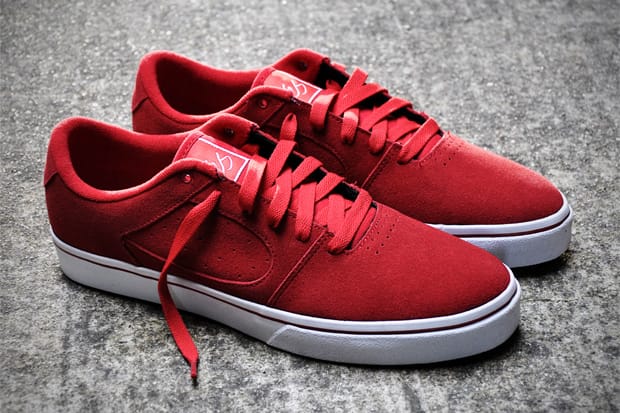eS Square Two Red Suede