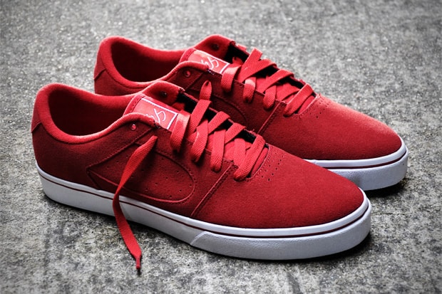 eS Square Two Red Suede