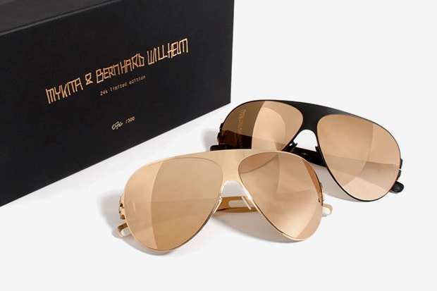 Bernhard Willhelm x MYKITA Franz 24K Gold Sunglasses