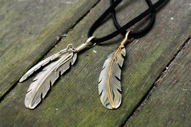 Self Edge x HMace Navajo Feather Pendants