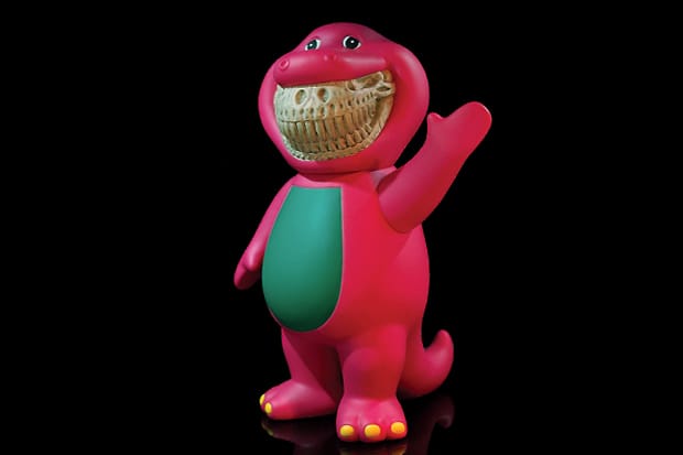 Ron English x Made by Monsters T-Rex Barney Grin