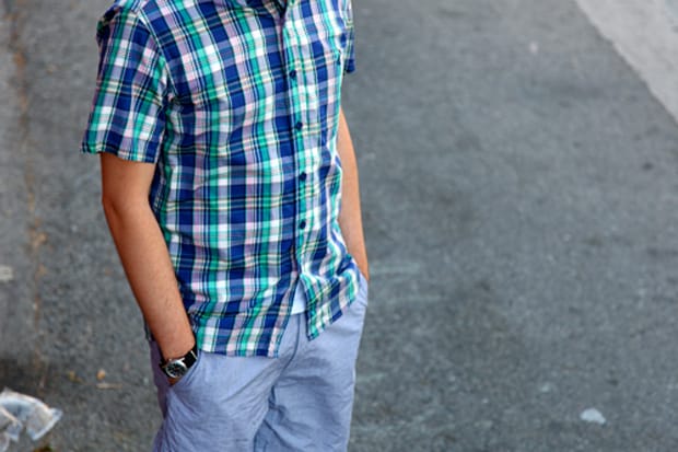 Maiden Noir Landcaster Green Plaid Woven Shirt