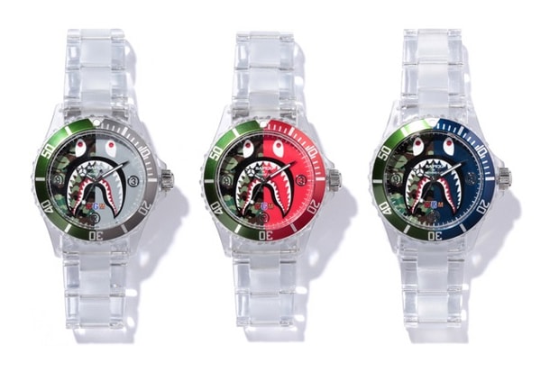 A Bathing Ape Clear Shark Bapex Watch
