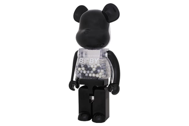 Chiaki x Medicom Toy My First Bearbrick Baby 1000% Black/Silver