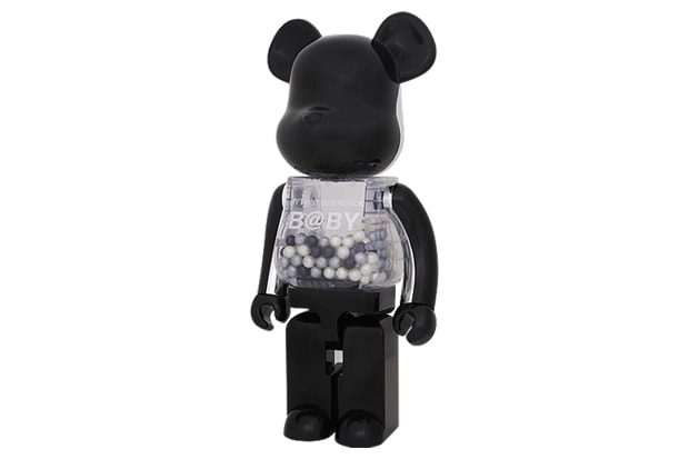 Chiaki x Medicom Toy My First Bearbrick Baby 1000% Black/Silver