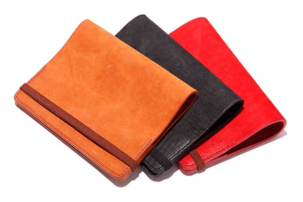 hobo Rough Planed Leather Memo Case & Book Jacket