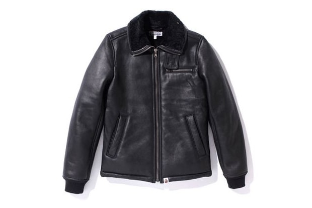 A Bathing Ape Sheepskin Leather Jacket