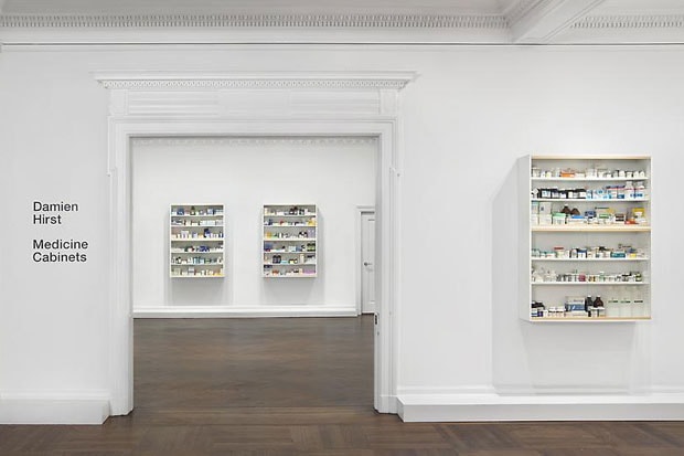 Damien Hirst "Medicine Cabinets" Exhibition NYC