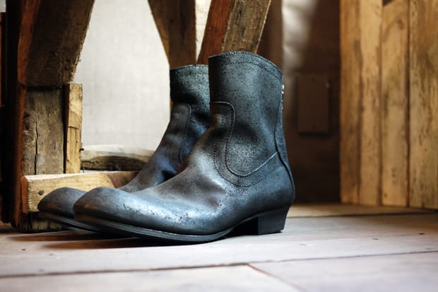 Julius Cuban Back Zip Heel Boot