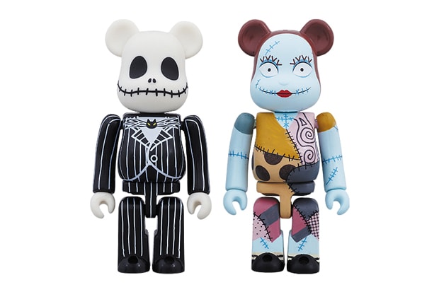 Medicom Toy x The Nightmare Before Christmas Jack Skellington & Sally Bearbrick Set