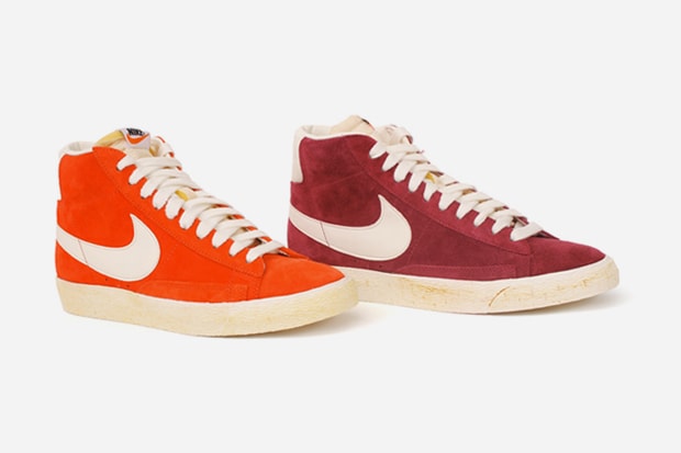 Nike Blazer Hi Vintage Orange & Burgundy