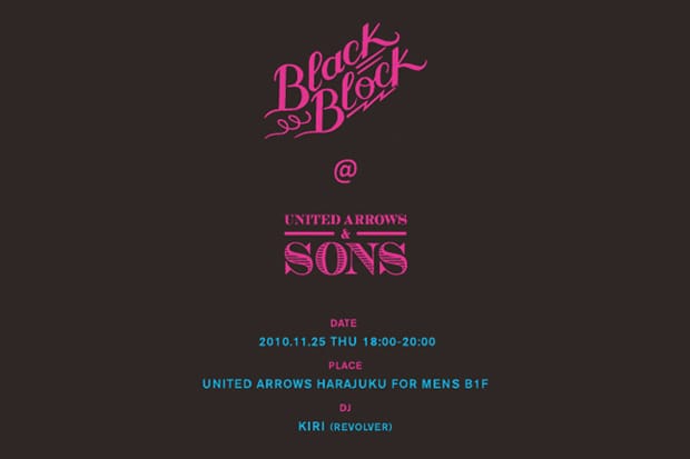 Black Block POP UP SHOP @ UNITED ARROWS & SONS Launch Event