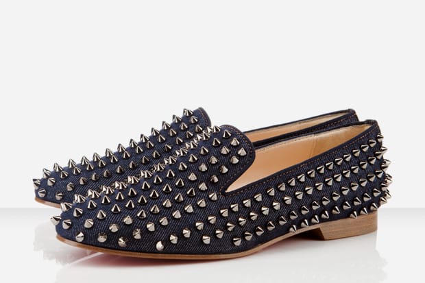 Christian Louboutin Denim Rollerball Spikes