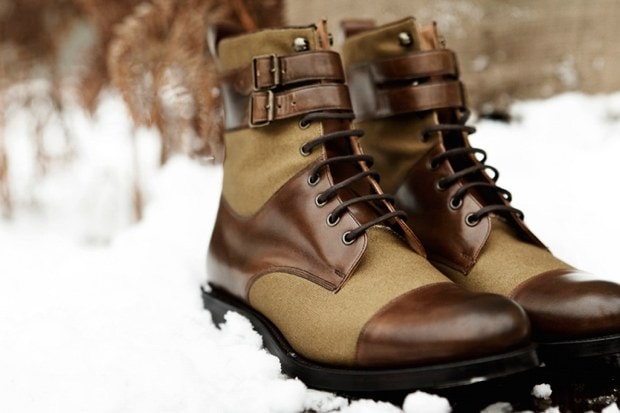 D.S.DUNDEE 2010 Fall/Winter Bannerman Derby Leather Canvas Boot