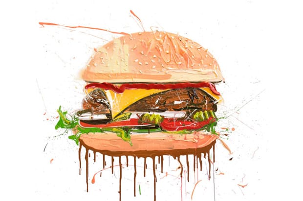 Dave White "Cheeseburger" Painting