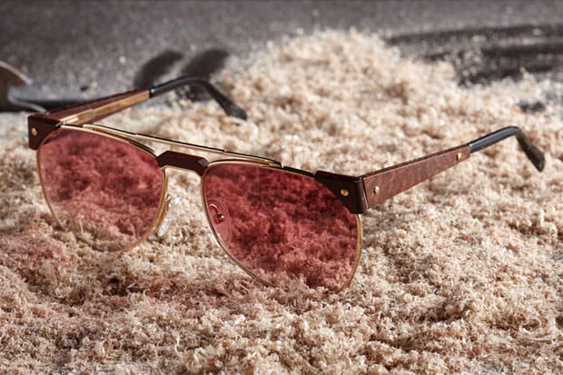 Vintage Frames Shop x Caviar Exotic Wood Sunglasses