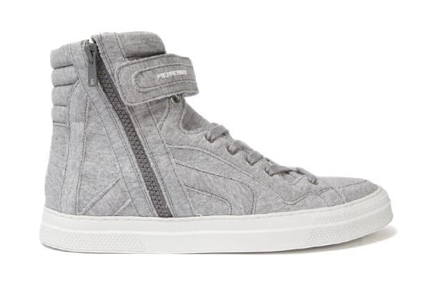 Pierre Hardy Fleece High-Top Sneakers