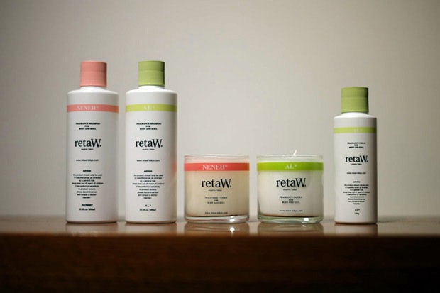 retaW NENEH* & AL* Candles, Body Shampoo and Body Cream