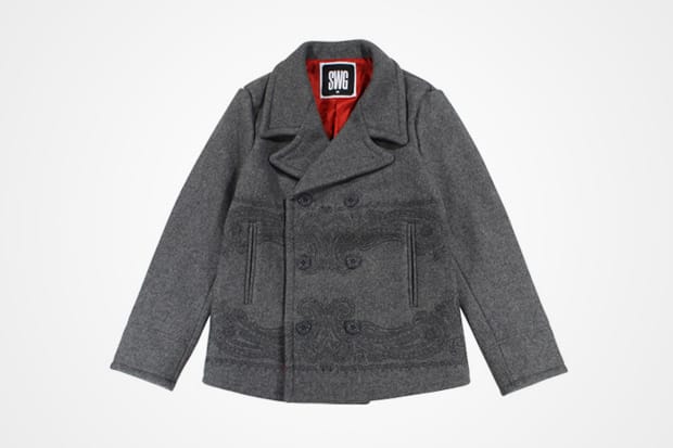 swagger Melton Pea Coat