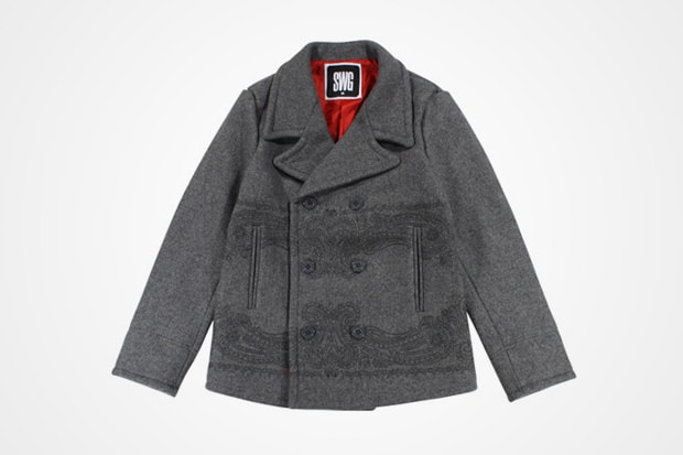 swagger Melton Pea Coat